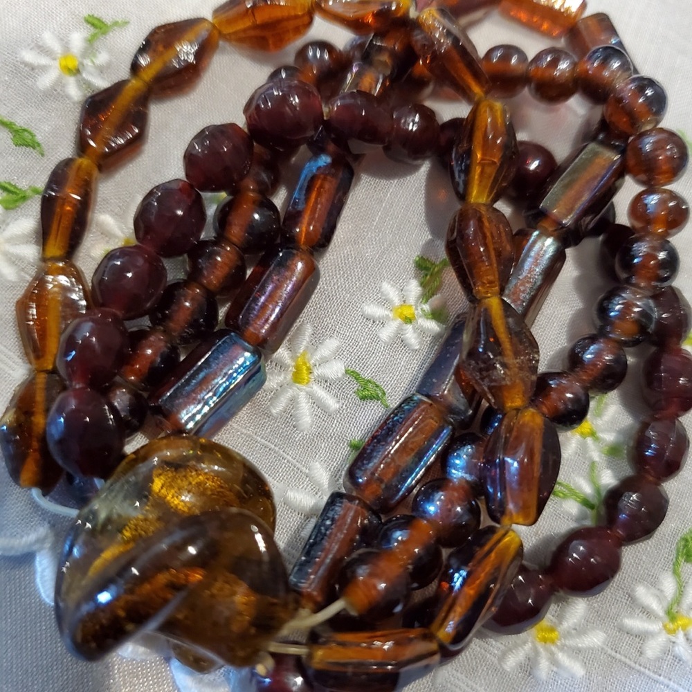 Cherry Amber Baltic Amber 4 tiered bracelet